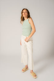 Ethical, Sustainable, Fairtrade, Organic Cotton Athletic Tank Top - Light Mint