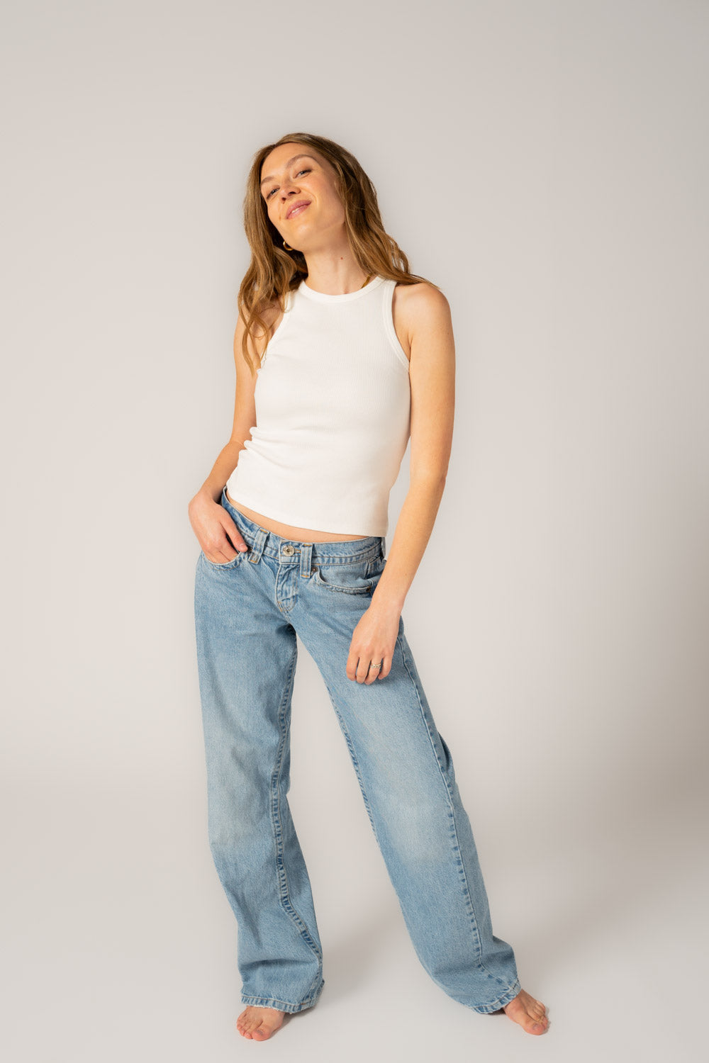 Ethical, Sustainable, Fairtrade, Organic Cotton Athletic Tank Top - Off White