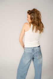 Ethical, Sustainable, Fairtrade, Organic Cotton Athletic Tank Top - Off White