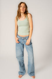 Ethical, Sustainable, Fairtrade, Organic Cotton Classic Tank Top Light Mint