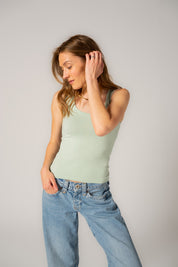 Ethical, Sustainable, Fairtrade, Organic Cotton Classic Tank Top Light Mint
