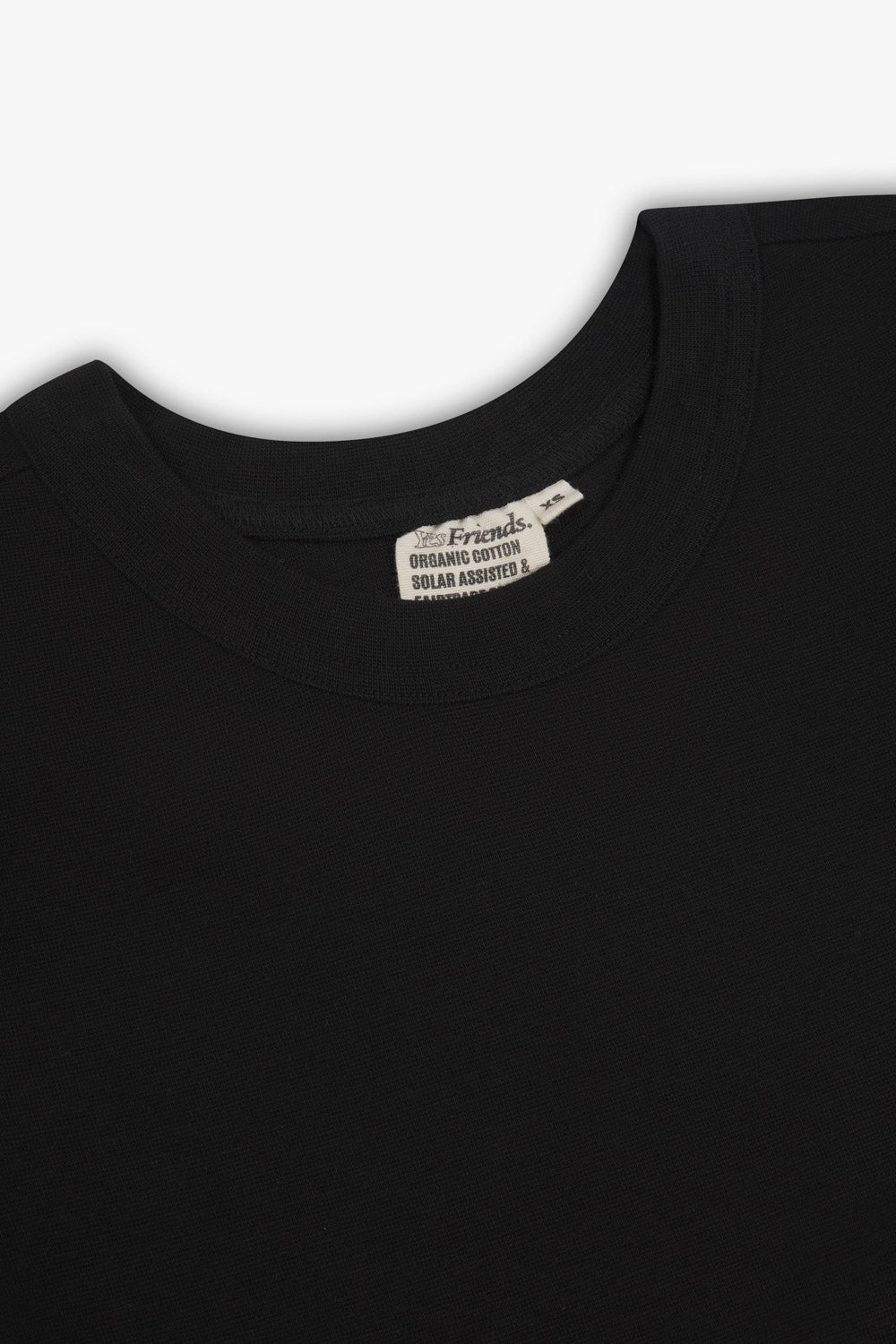 Ethical & Sustainable Micro Rib Organic Fitted T-shirt - Black