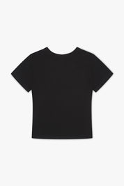Ethical & Sustainable Micro Rib Organic Fitted T-shirt - Black