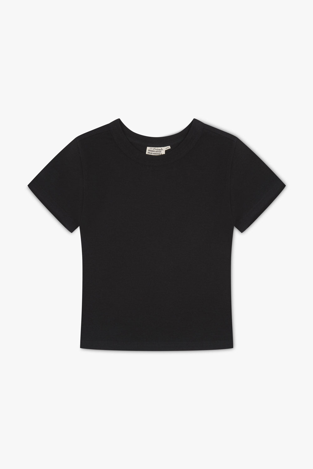 Ethical & Sustainable Micro Rib Organic Fitted T-shirt - Black