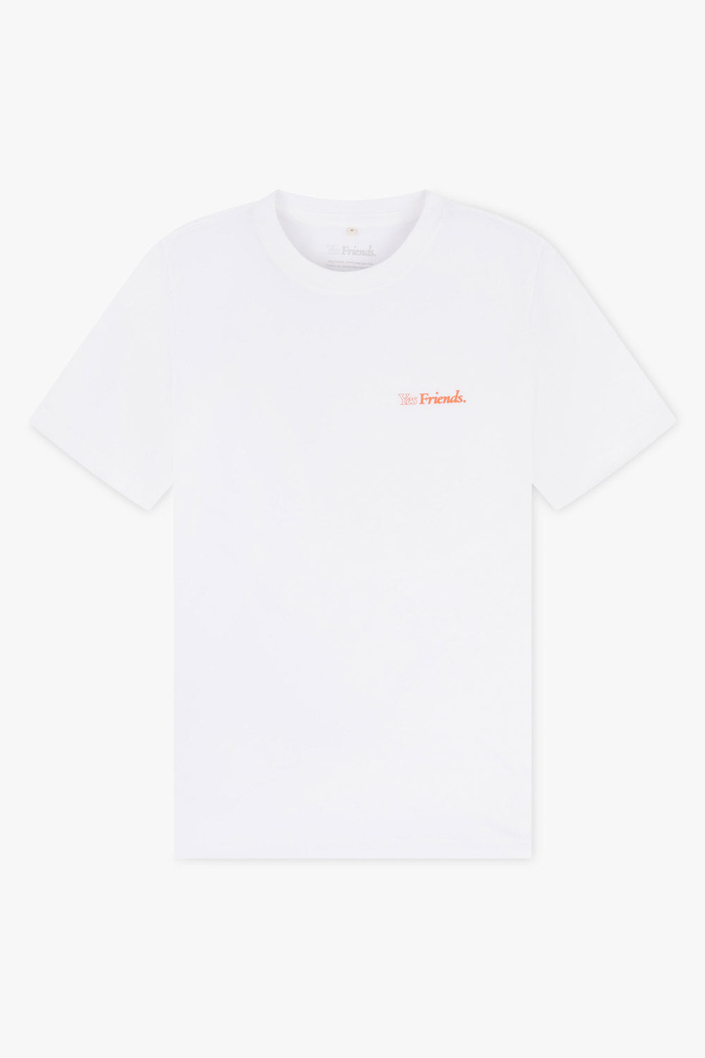 Men's Fairtrade Organic Orange Logo White T-shirt