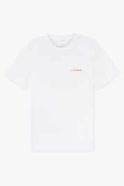 Men's Fairtrade Organic Orange Logo White T-shirt