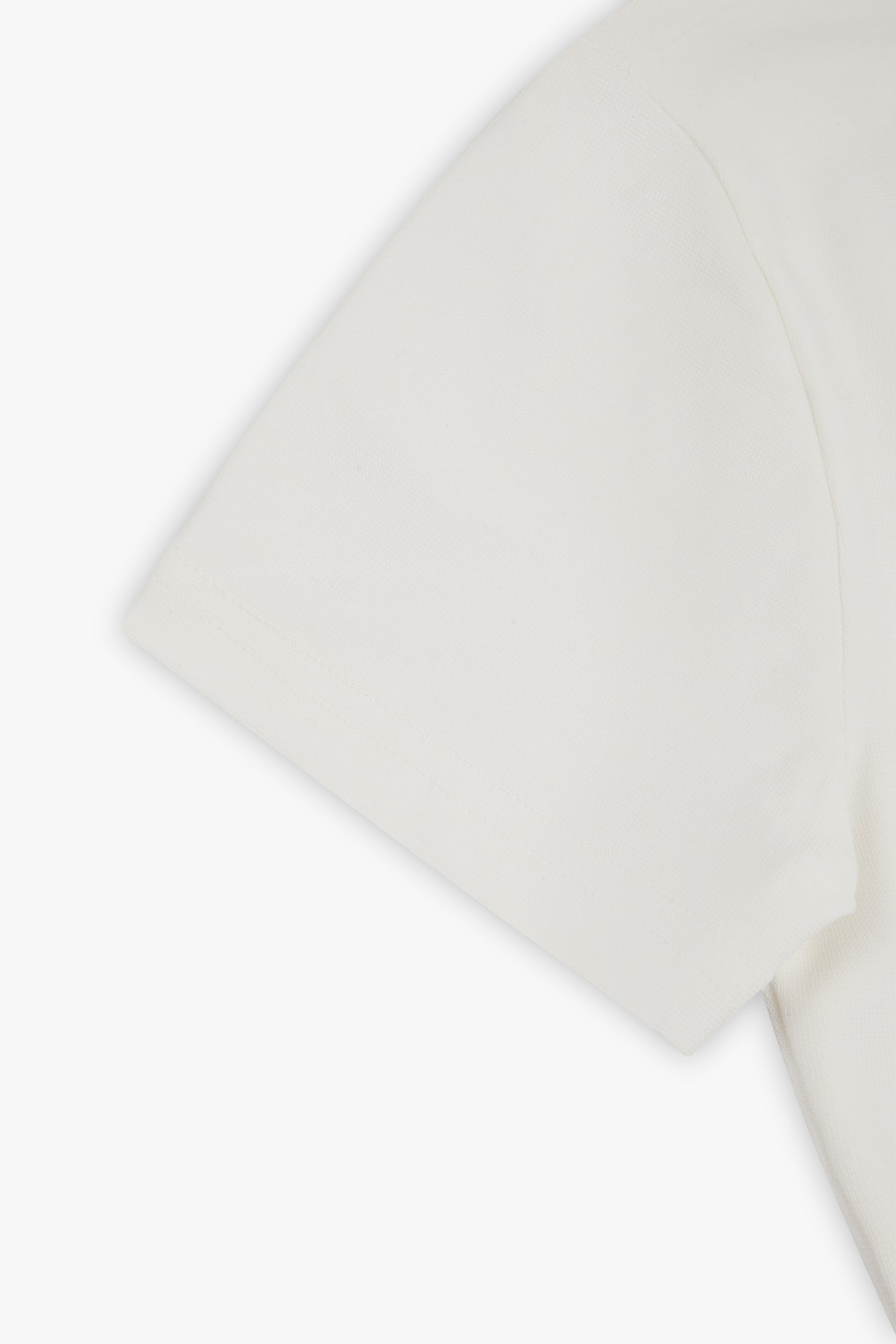 Ethical & Sustainable Organic Fitted Micro Rib T-shirt Off White