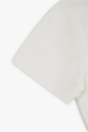 Ethical & Sustainable Organic Fitted Micro Rib T-shirt Off White