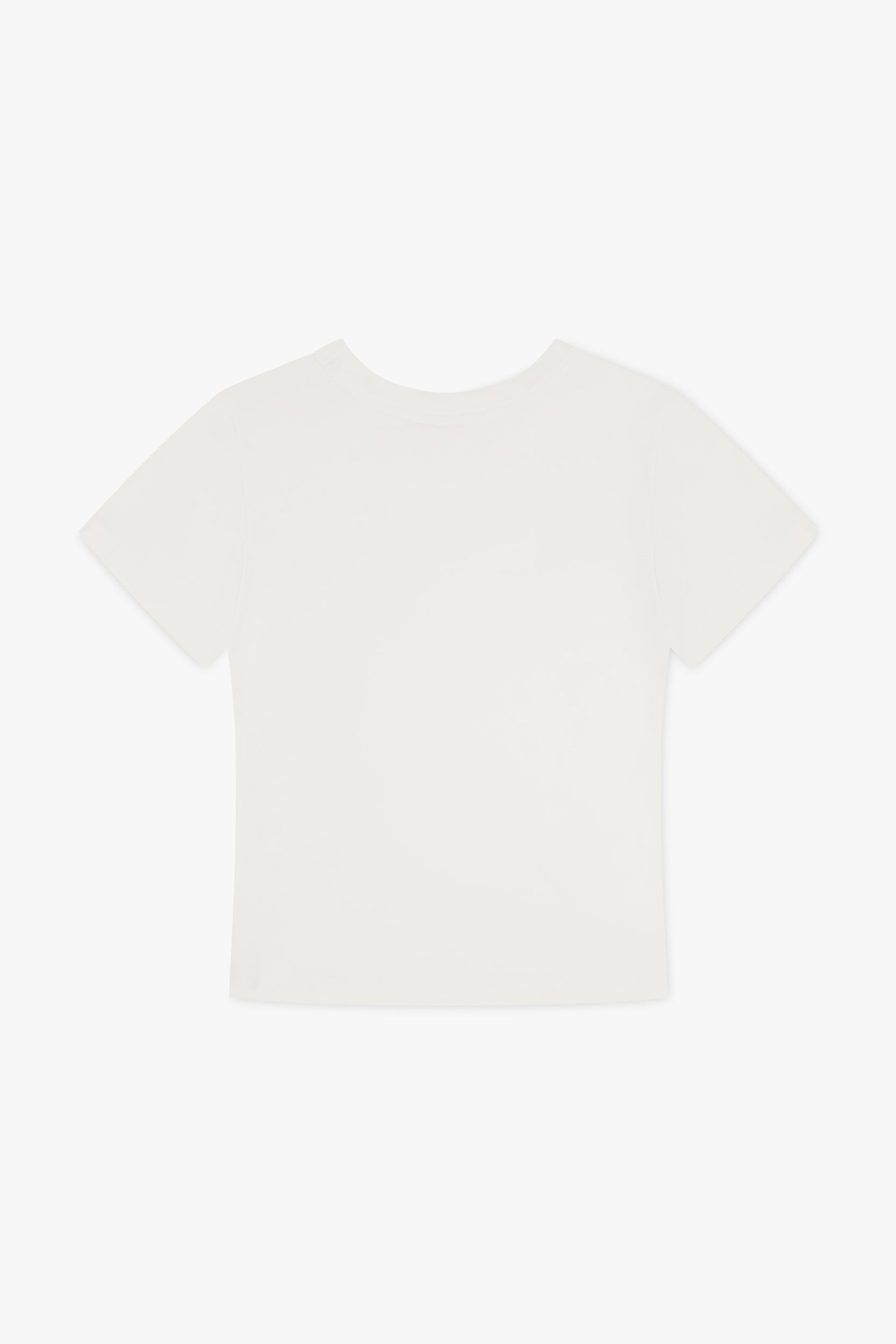 Ethical & Sustainable Organic Fitted Micro Rib T-shirt Off White