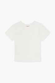 Ethical & Sustainable Organic Fitted Micro Rib T-shirt Off White