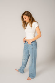 Ethical & Sustainable Organic Fitted Micro Rib T-shirt Off White