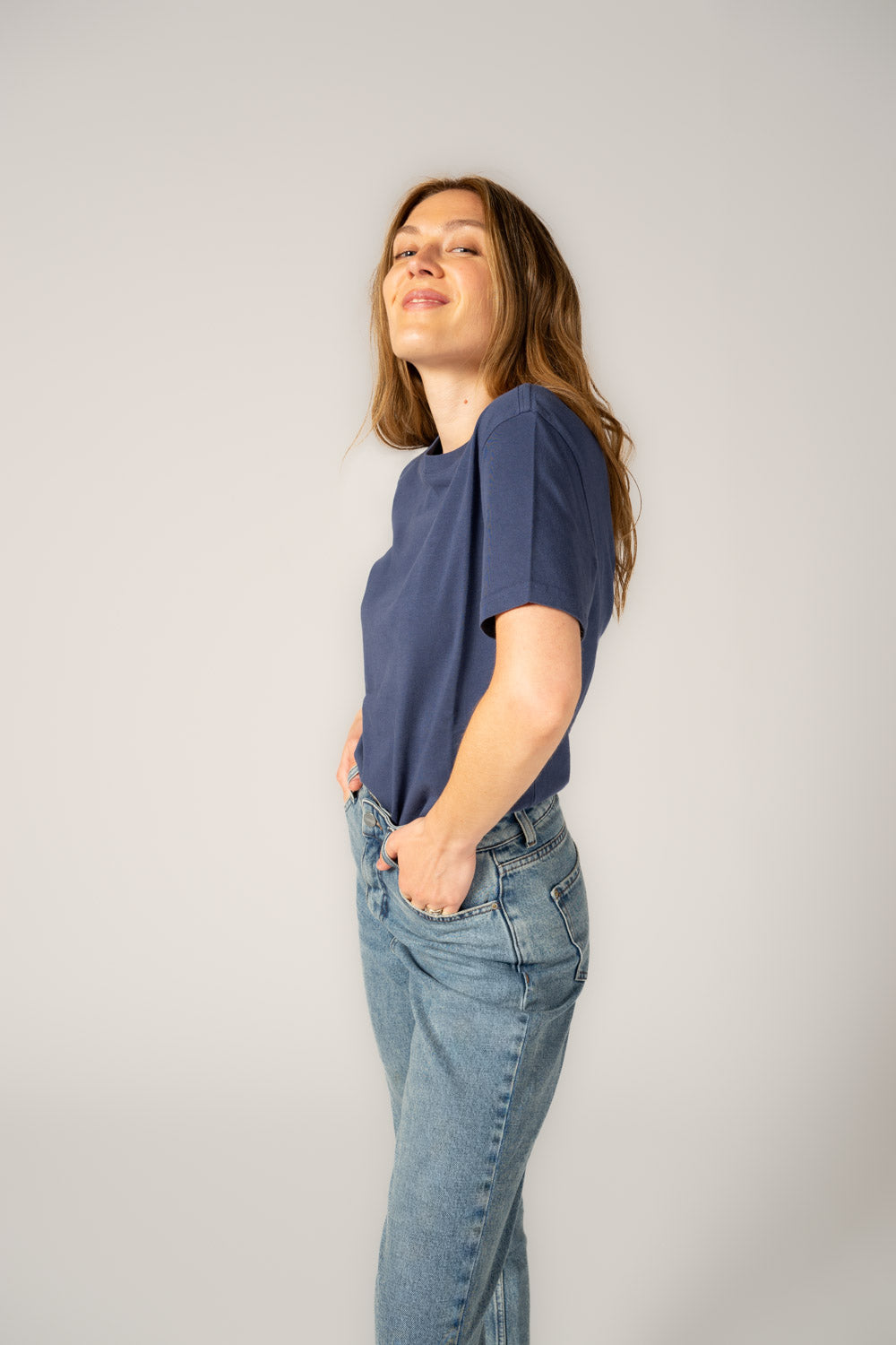 Ethical, Sustainable, Fairtrade & Organic Cotton, T-shirt, Denim Blue