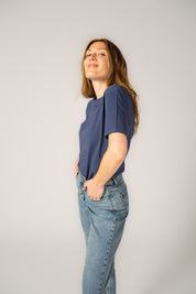 Ethical, Sustainable, Fairtrade & Organic Cotton, T-shirt, Denim Blue