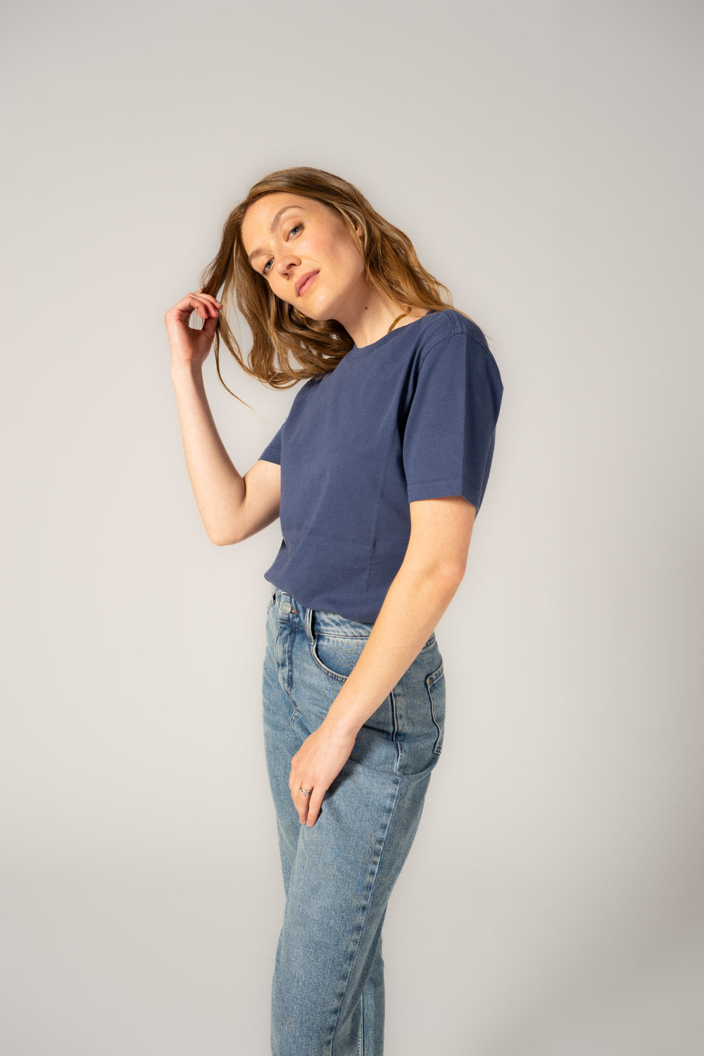 Ethical, Sustainable, Fairtrade & Organic Cotton, T-shirt, Denim Blue