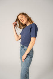 Ethical, Sustainable, Fairtrade & Organic Cotton, T-shirt, Denim Blue