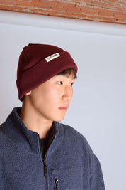 Organic Beanie Burgundy