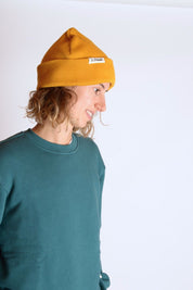 Organic Beanie Mustard