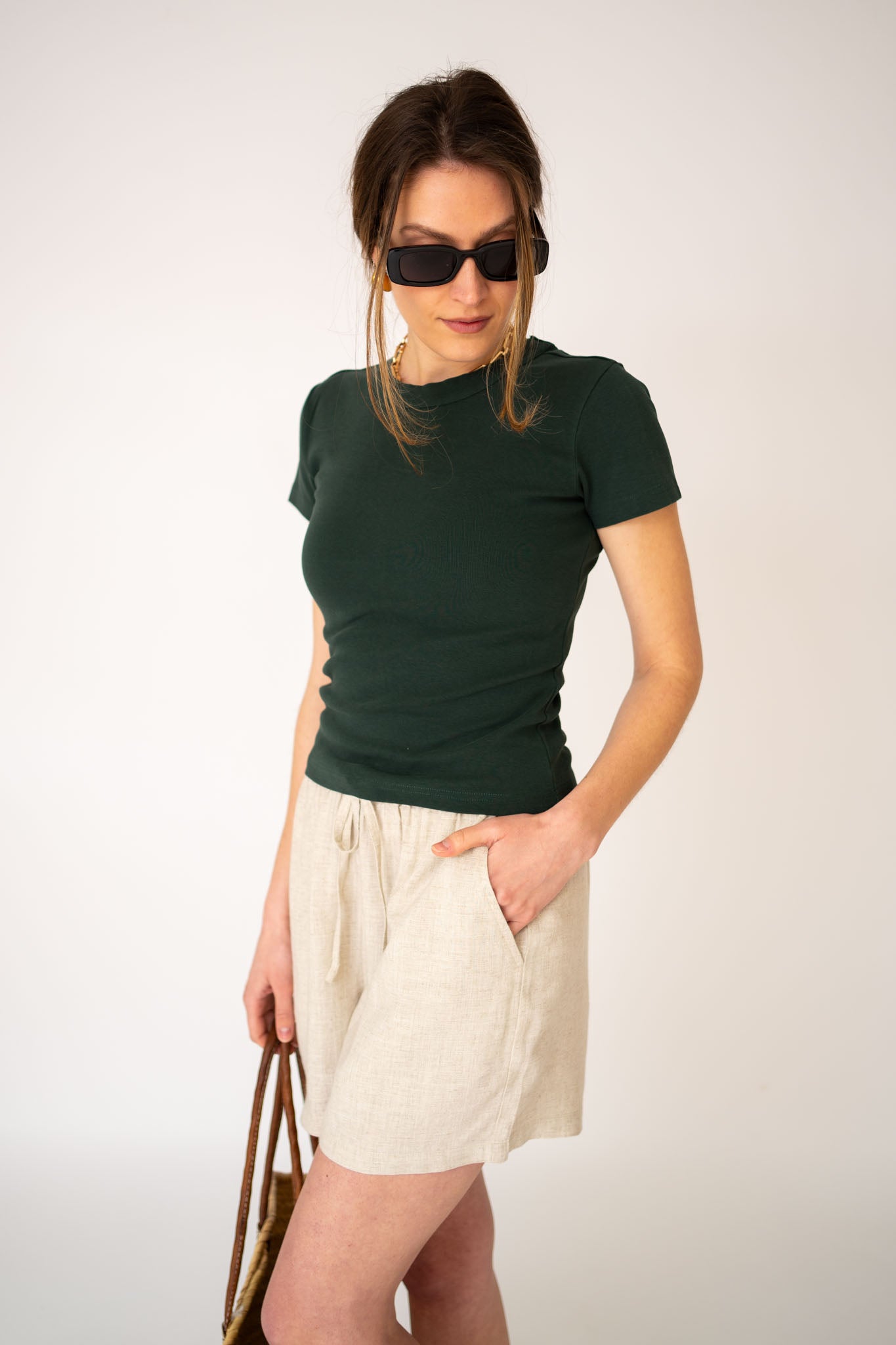 Fitted Micro Rib Organic T-shirt