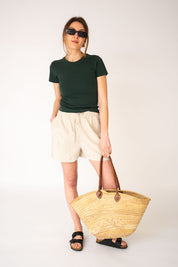 Fitted Micro Rib Organic T-shirt