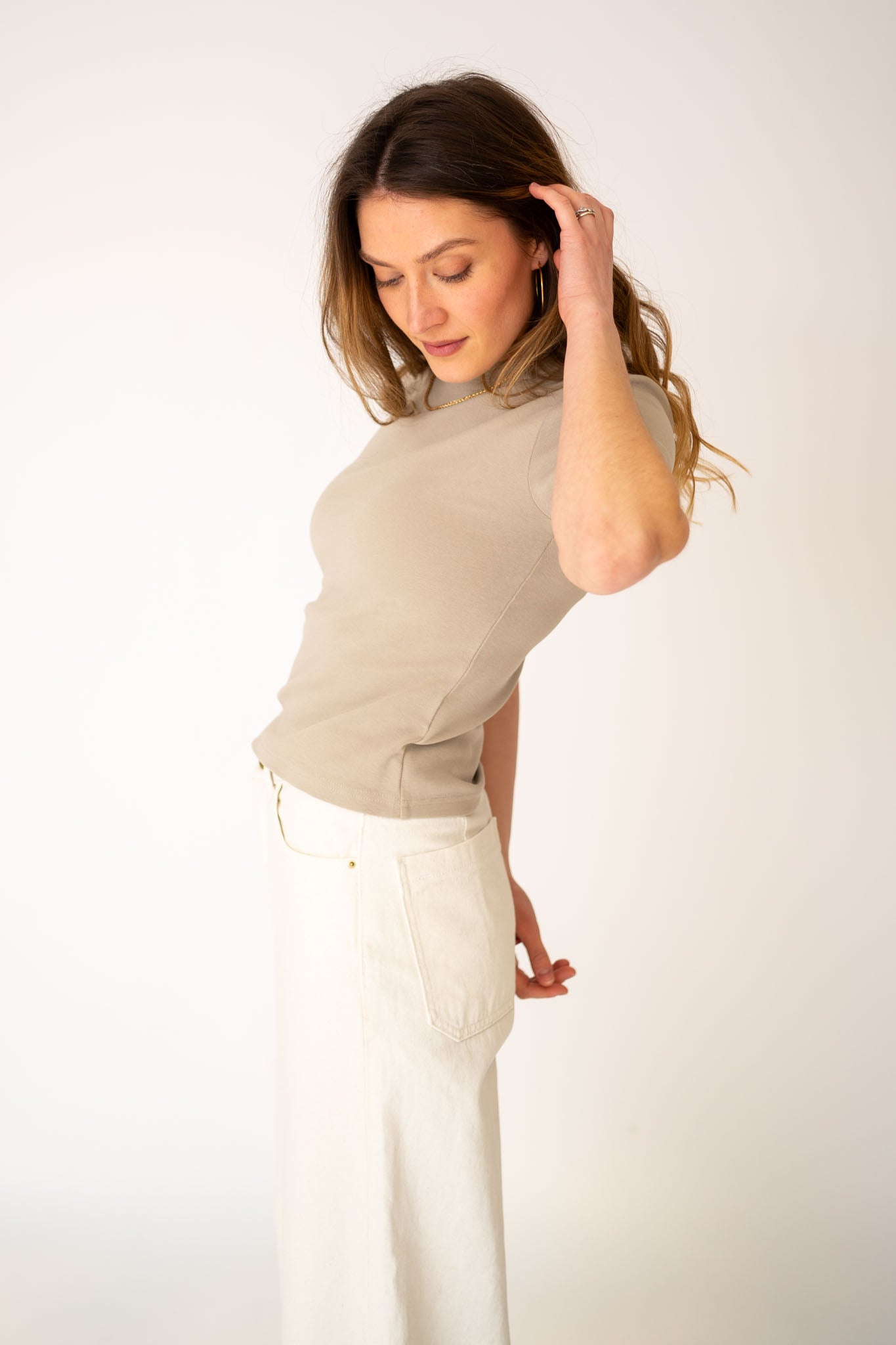 Fitted Micro Rib Organic T-shirt