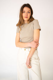 Fitted Micro Rib Organic T-shirt