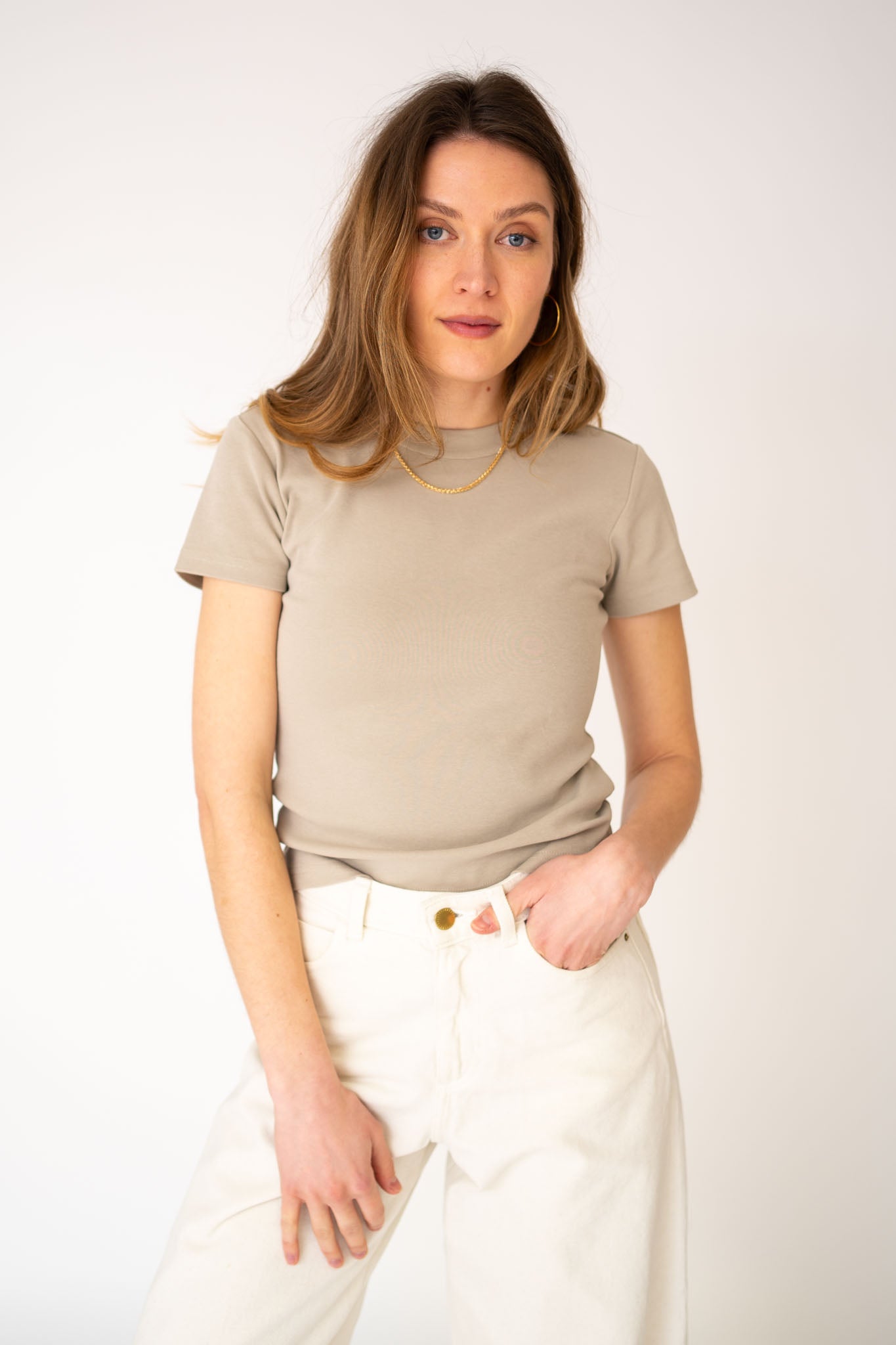 Fitted Micro Rib Organic T-shirt