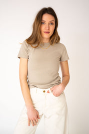 Fitted Micro Rib Organic T-shirt