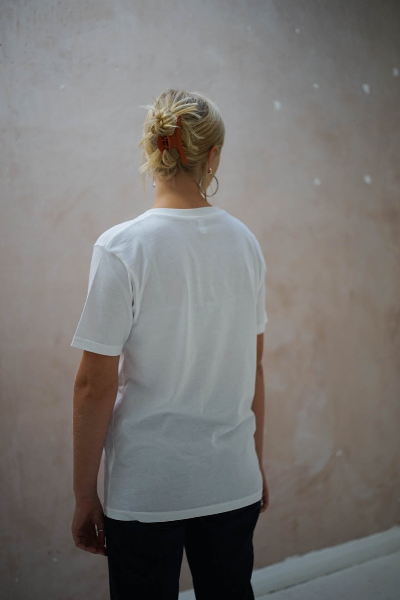 Women's Fairtrade Organic Cotton Orange Logo White T-shirt