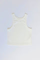 Ethical and Sustainable Organic Cotton Ribbed Athletic Off White Cropped Tank Top