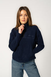 1/4 Zip Organic Cotton Cropped Fleece