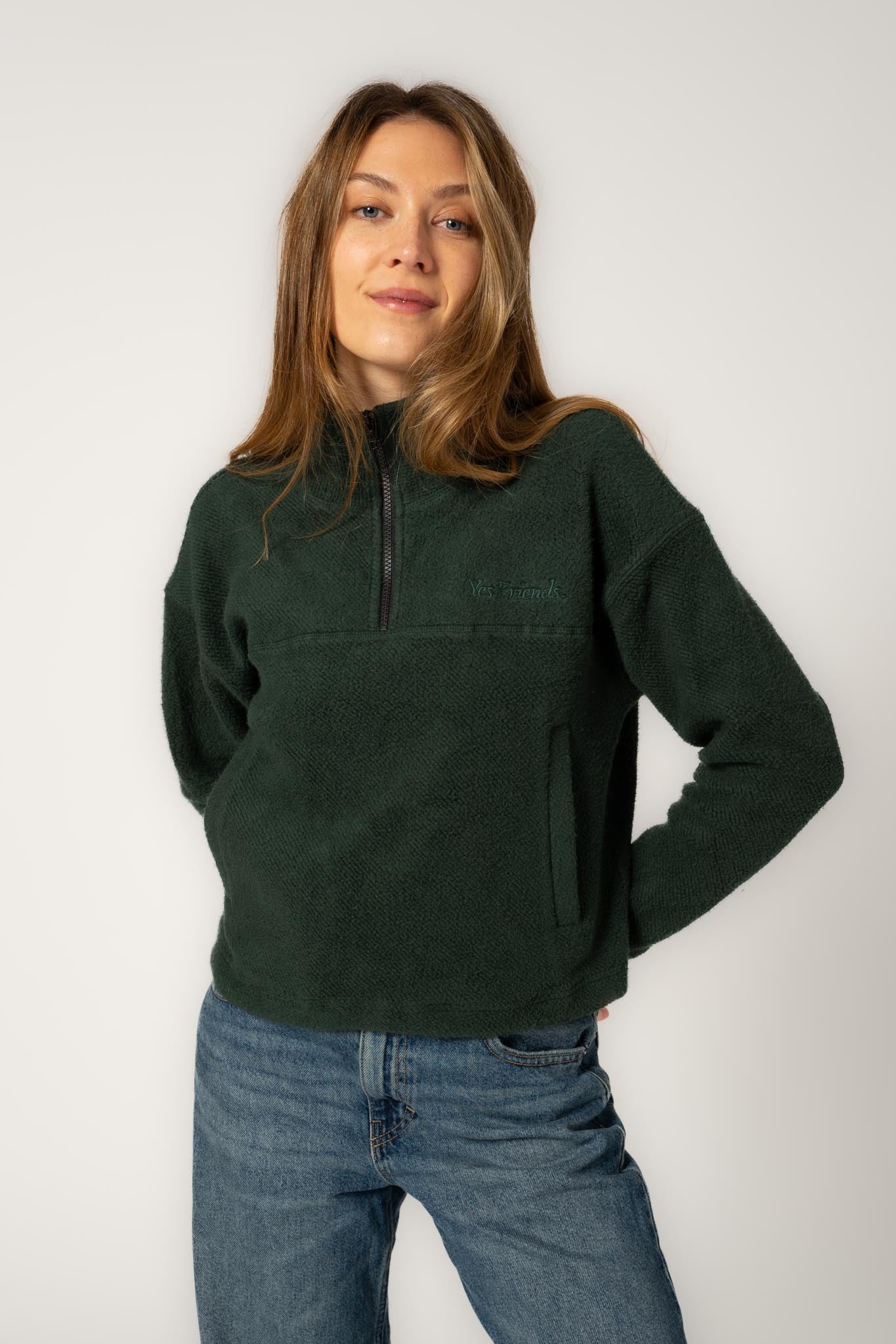 4 Zip Organic Cotton Cropped Fleece