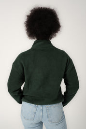 1/4 Zip Organic Cotton Cropped Fleece