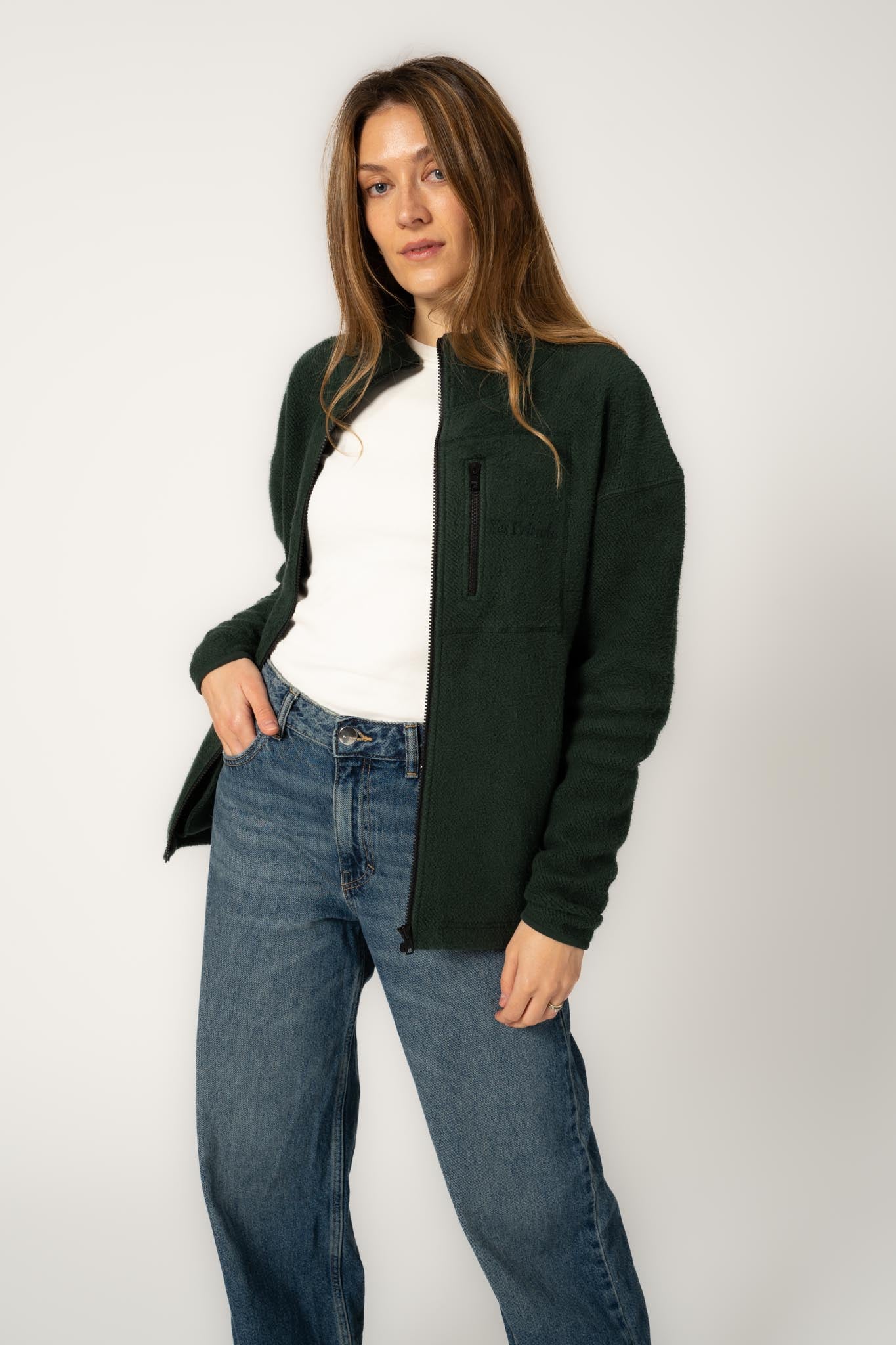 Unisex Full-Zip Organic Cotton Fleece