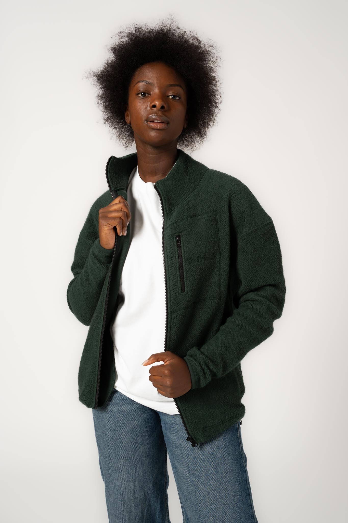 Unisex Full-Zip Organic Cotton Fleece