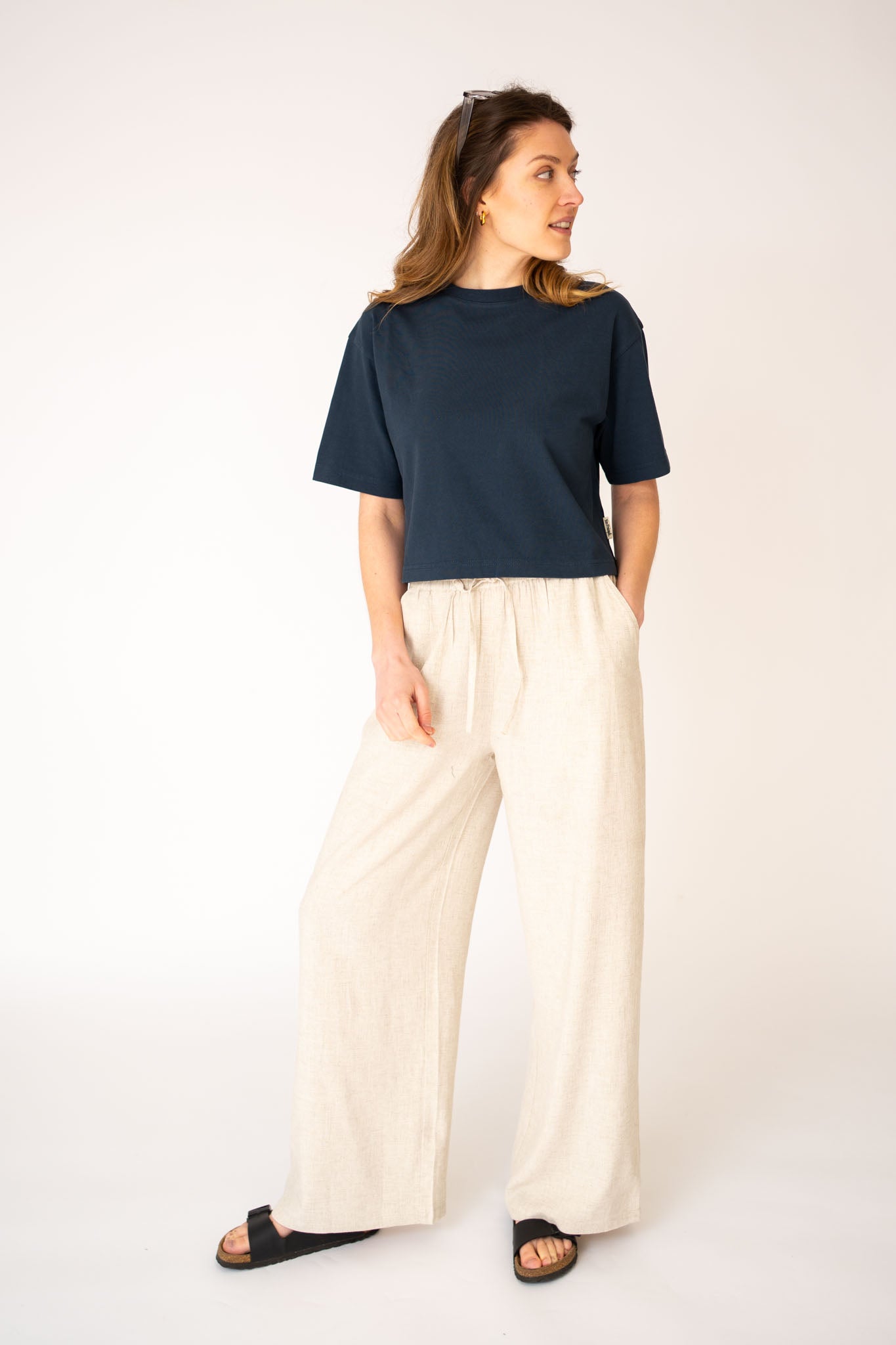 Linen EcoVero™️ Wide Leg Trousers