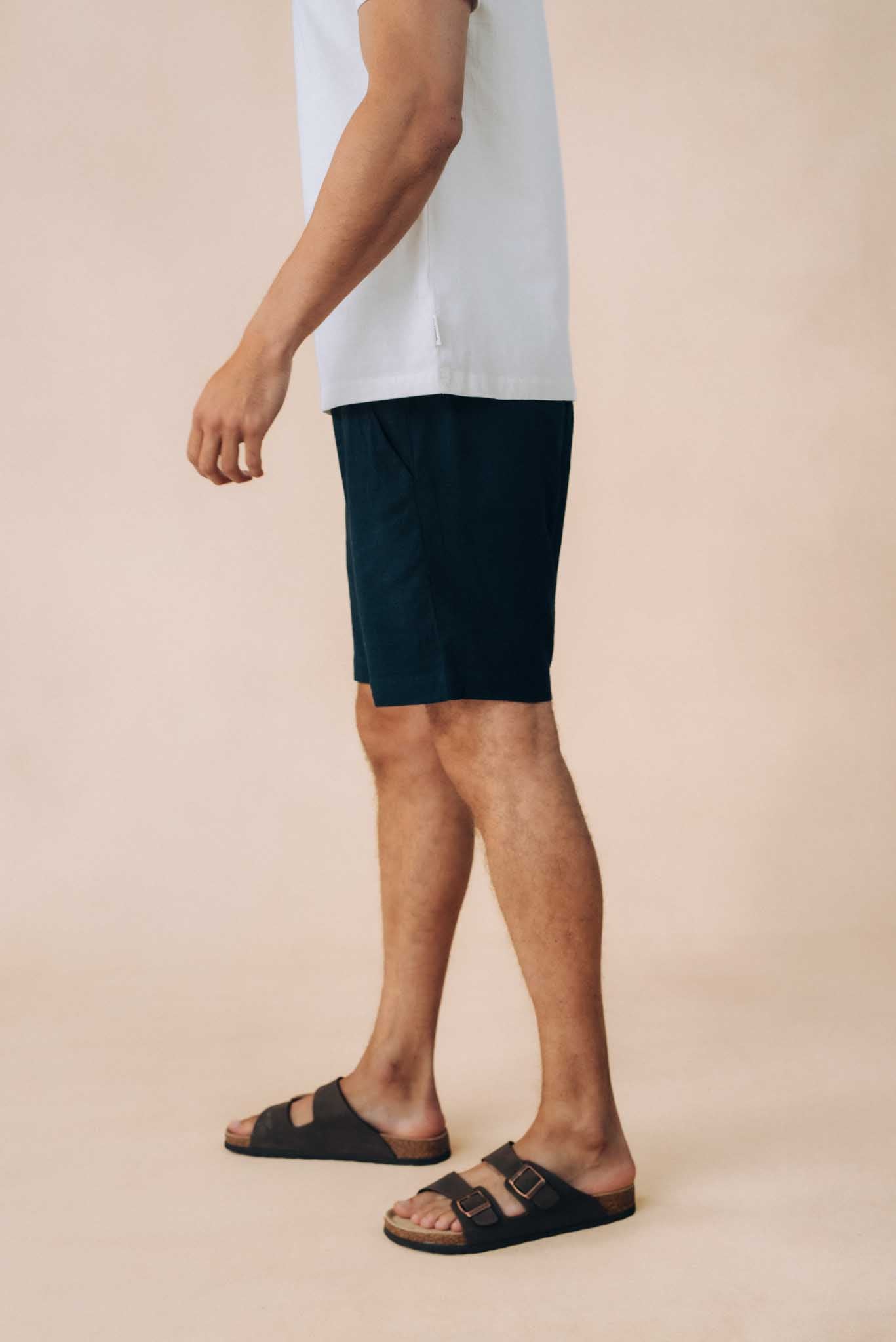 Relaxed Linen Blend Shorts