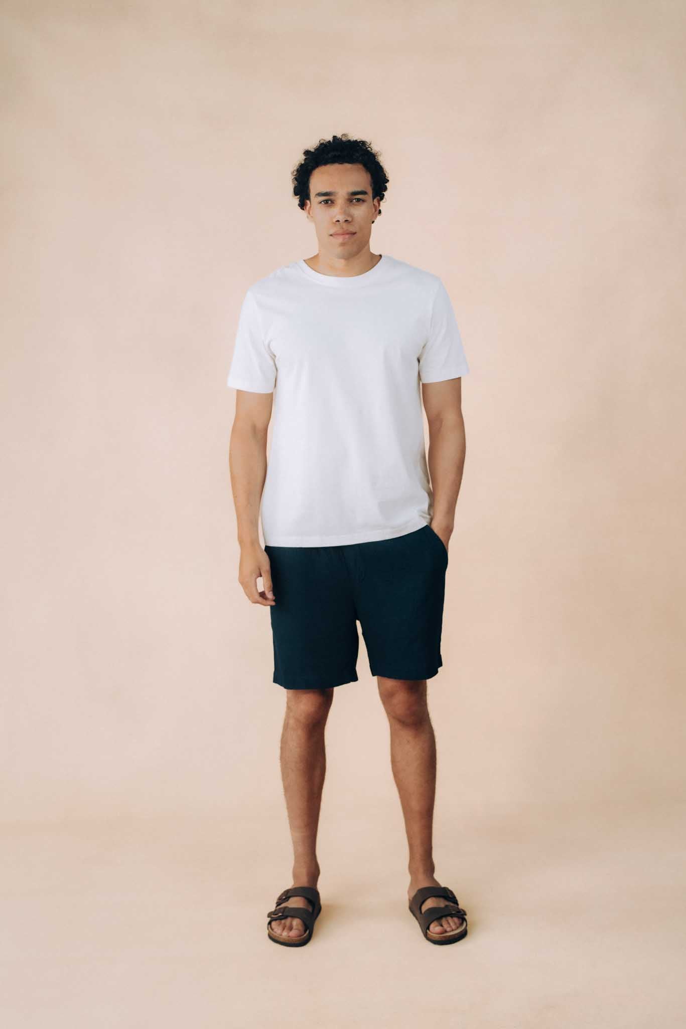 Relaxed Linen Blend Shorts