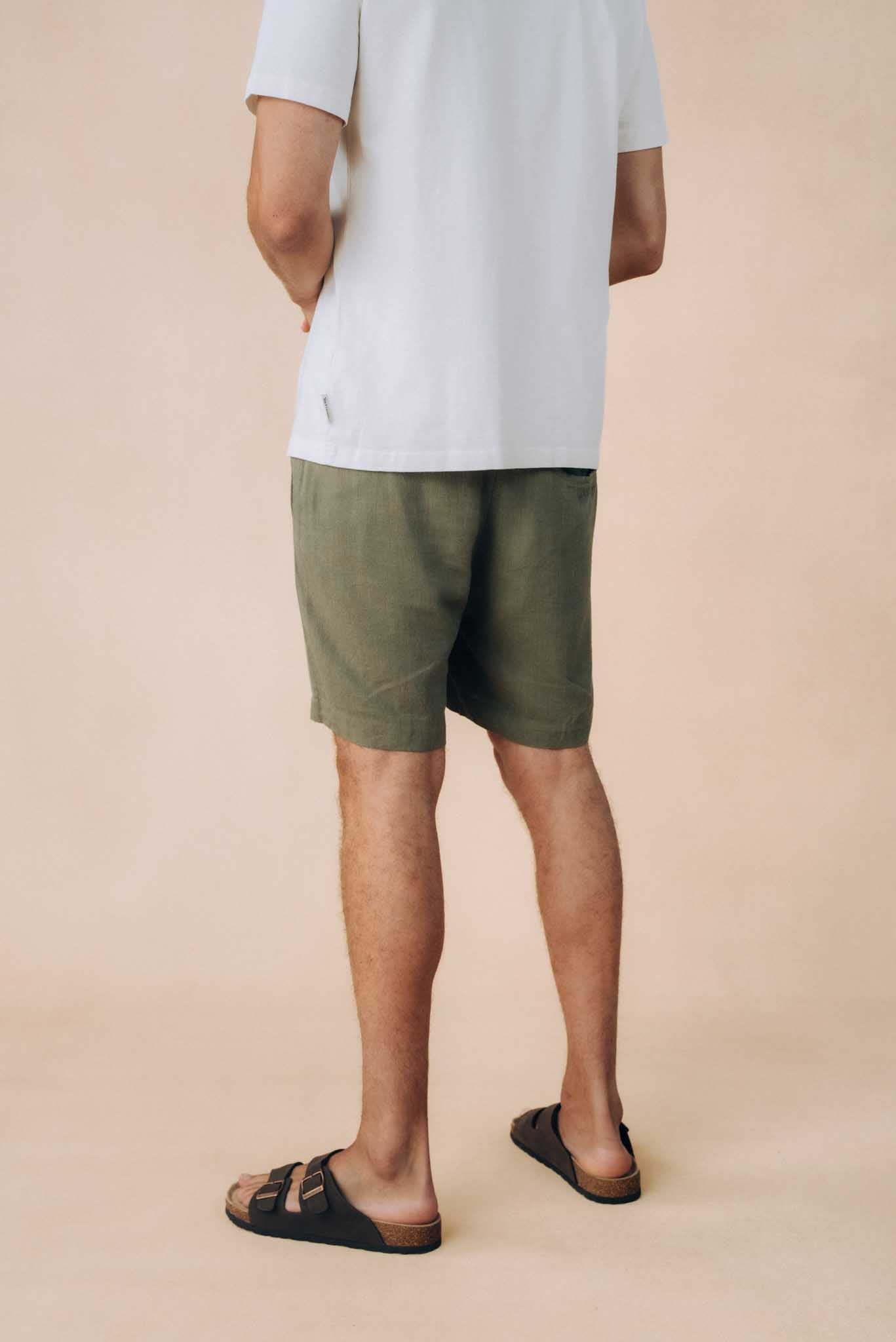 Relaxed Linen Blend Shorts