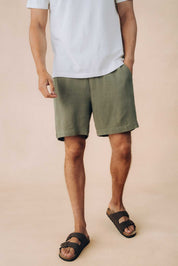 Relaxed Linen Blend Shorts
