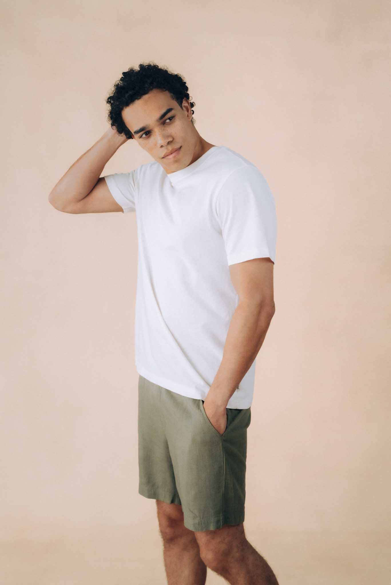 Relaxed Linen Blend Shorts