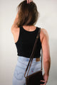 Ethical and Sustainable Organic Cotton Ribbed Athletic Black Tank Top