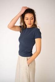 Fitted Micro Rib Organic T-shirt