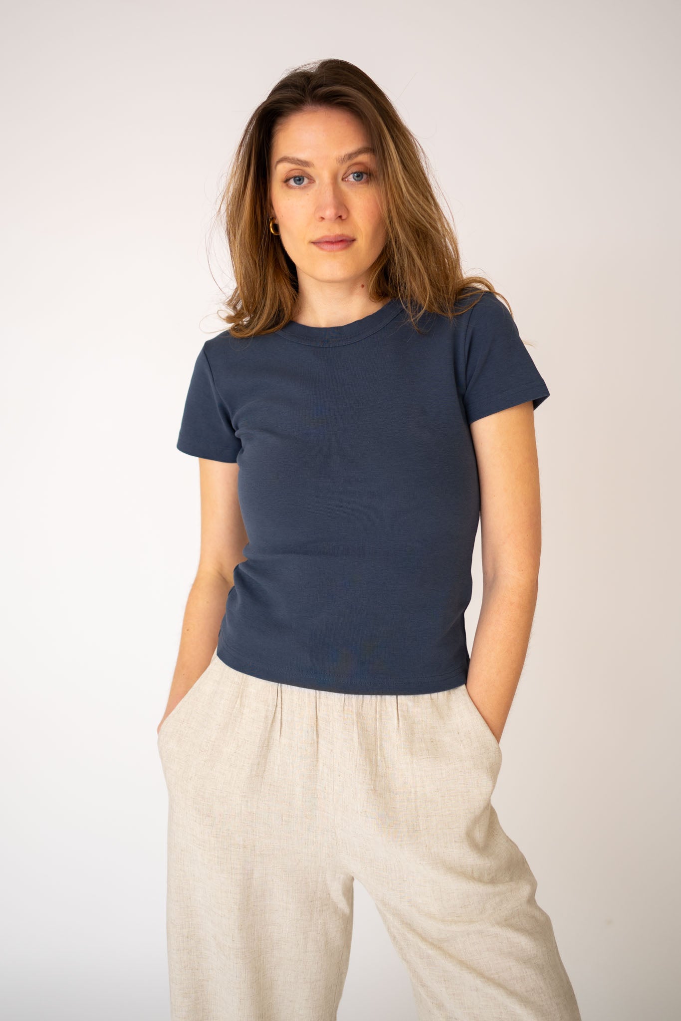 Fitted Micro Rib Organic T-shirt