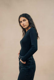 Ribbed Long Sleeve T-shirt