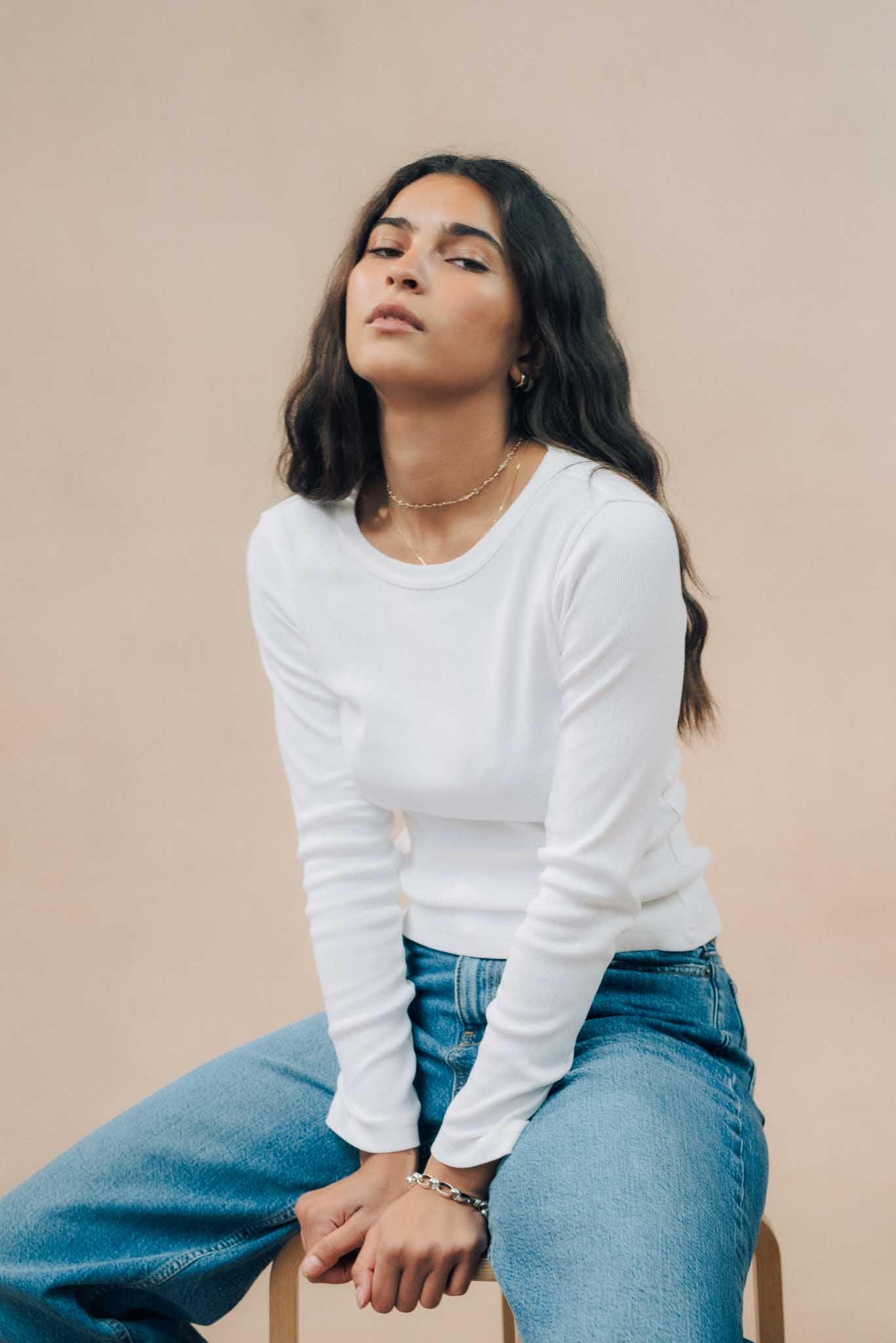 Ribbed Long Sleeve T-shirt