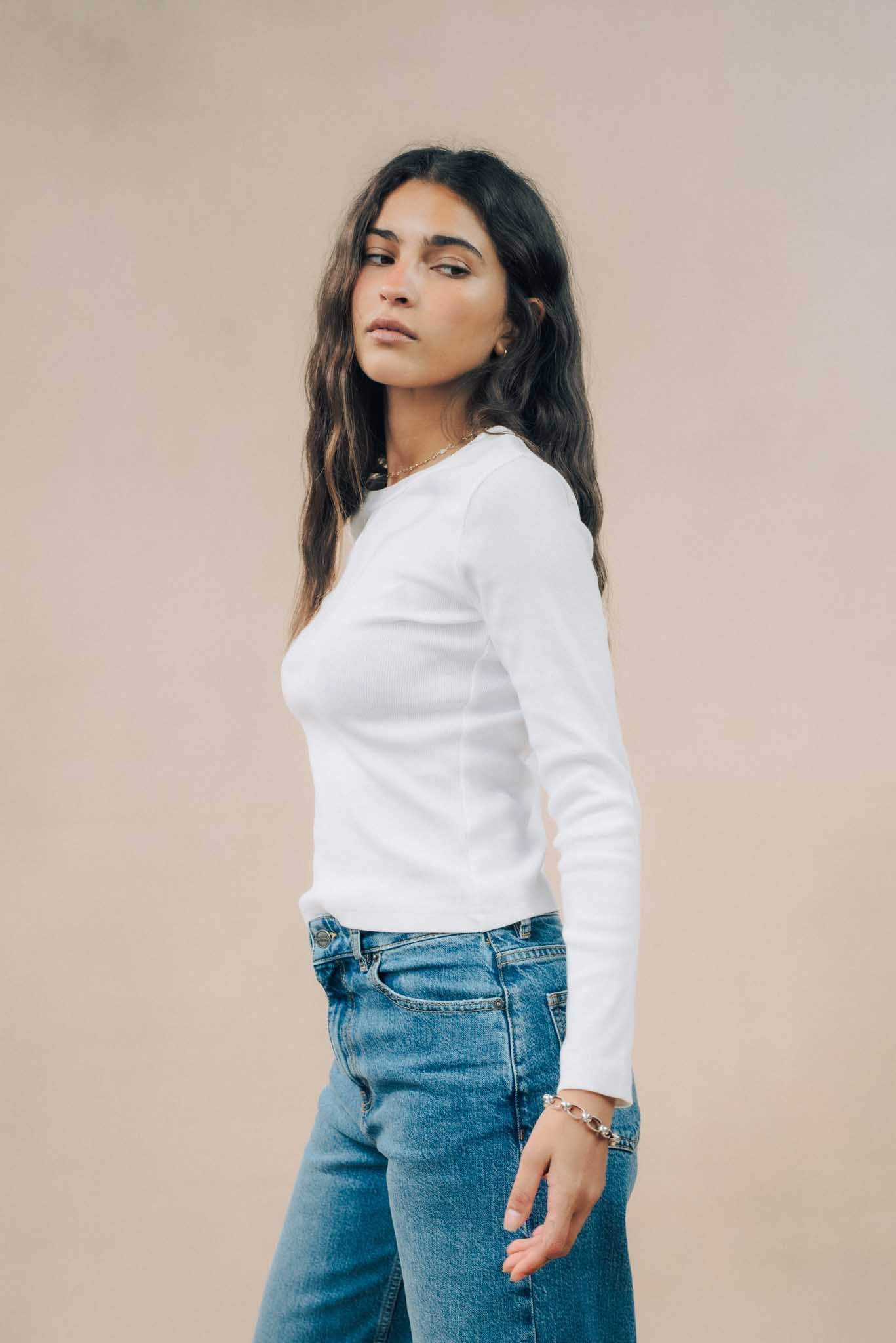 Ribbed Long Sleeve T-shirt
