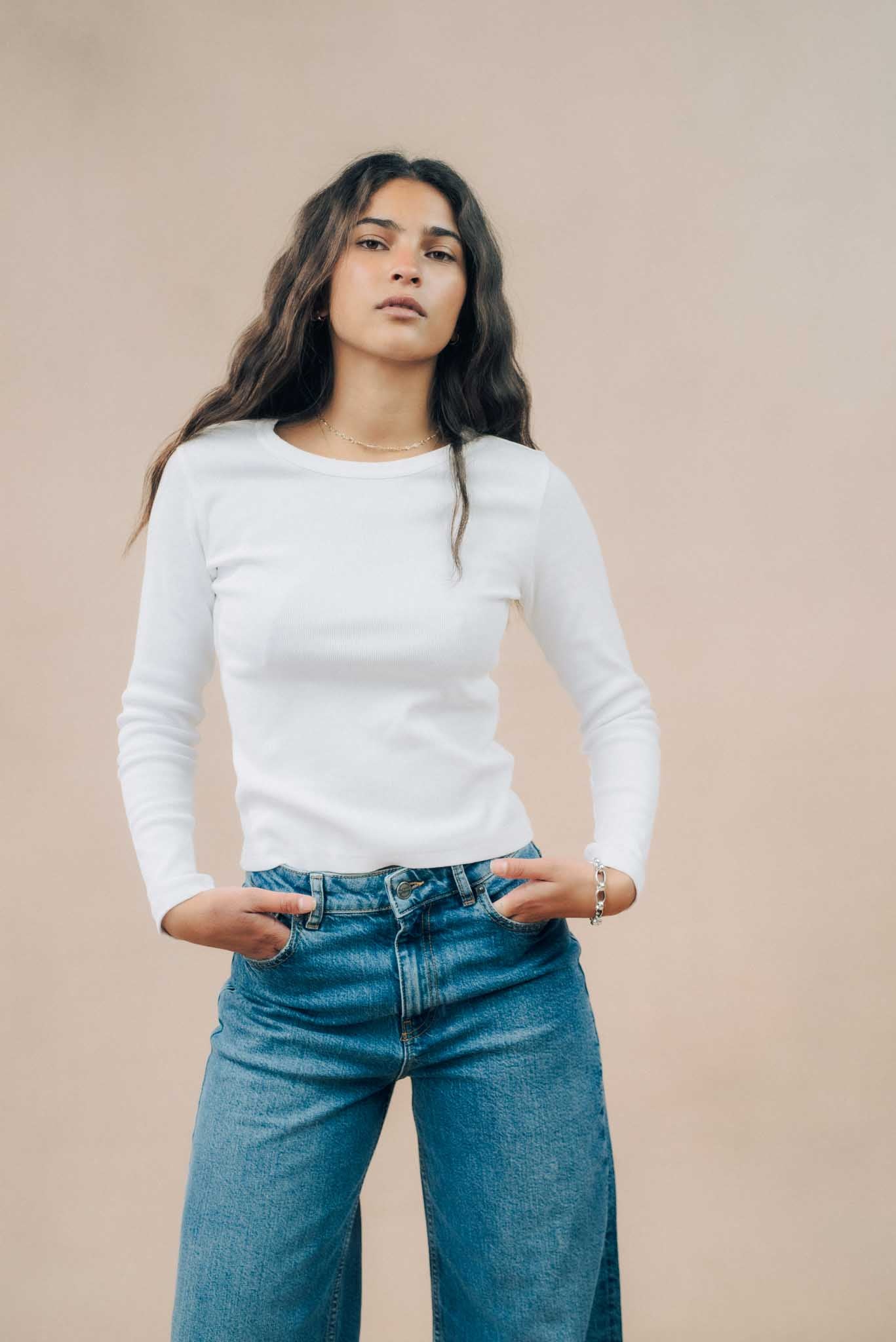 Ribbed Long Sleeve T-shirt