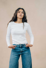 Ribbed Long Sleeve T-shirt