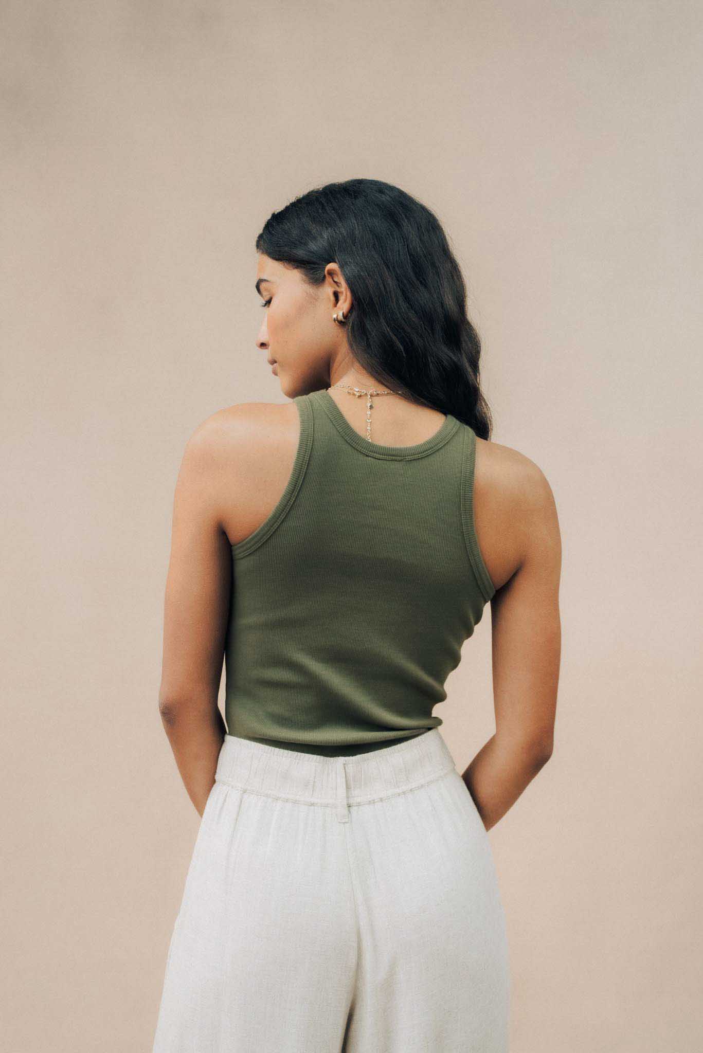 Ribbed Athletic Tank Top