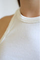 Ethical and Sustainable Organic Cotton Ribbed Athletic Off White Tank Top